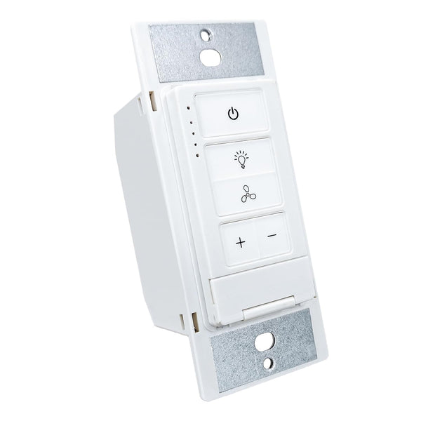 Universal Ceiling Fan Control and Dimmer Light Switch, 4-Speed Wall Control,Single Pole