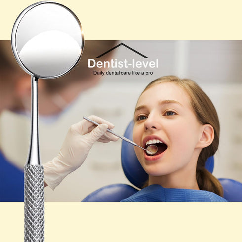 G.CATACC Dental Mirror, Stainless Steel Dentist Tool for Teeth Cleaning Mouth Inspection Mirror with Storage Box