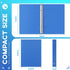 Henoyso 6 Pcs 1 Inch Mini 3 Ring Binder, Fits 5.5" x 8.5" Paper, Three Round Rings Plastic Mini Binders for School, Office Use, Recipe Binder, Photo Album Pages(Blue) by Henoyso