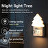 4-Pack Dimmable LED Night Lights Plug into Wall, Christmas Tree Night Light for Kids, White Warm Nightlight