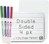 Small Dry Erase Board 4pk, Double Sided Lapboard with 4 Dry Erase Markers, Perfect for Homeschool Supplies, Office,