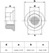 uxcell M4 304 10 Serrated Flange Hex Lock Nuts, Stainless Steel, Pcs