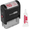 Paid Cash Check Credit - ExcelMark Self-Inking Rubber Stamp - A1539 Red Ink with 5cc Refill Ink
