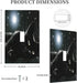 HTSAHKV 3 5 Inch Black Cat in Moonlight Wall Plate Light Switch Cover Single Gang Outlet Faceplate Print Plate Cover X
