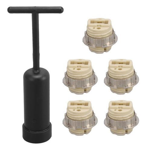 HEEPDD G9 Bulb 5Pcs Pack G9 Bulb Light Base Socket, Resistance Ceramic Lamp Holder, Mini Spring Mechanism for Wall