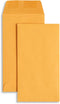Blue Summit Supplies 500 Pack Coin Envelopes #7, Gummed Seal, 28 lb Brown Kraft for Holding Coins and Keys, 3 1/2” X 6