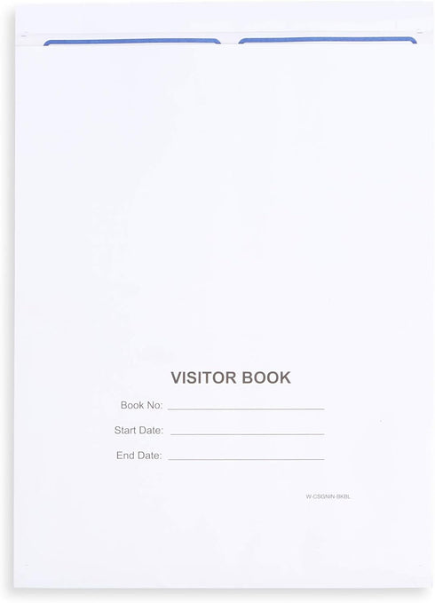 Blue Summit Supplies Visitor Badge Log Book with Duplicate Record, 250 Stickers per Pack, School Visitor Stickers