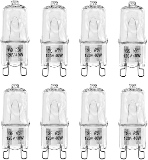 WokHok Appliance Light G9 Bulbs,120V T4 Bi-Pin 40W Xenon Small Light Bulb for