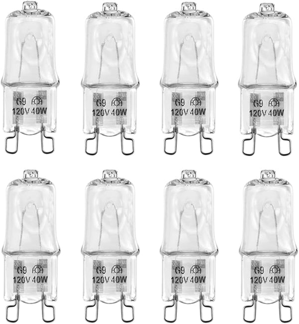 WokHok Appliance Light G9 Bulbs,120V T4 Bi-Pin 40W Xenon Small Light Bulb for