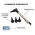Jeashia 3X 3 2 Stainless Steel Mini Diagnostic Otoscope with Magnification, Bright LED Light, Clip and Reusable