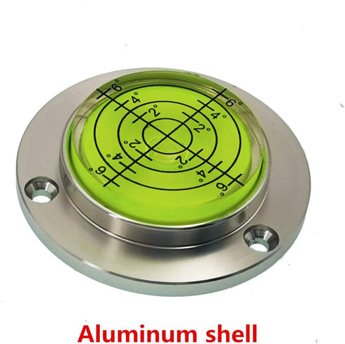 50mm Scale High Precision Horizontal Bubble Level, Aluminium Case Bullseye Spirit Bubble for Surveying Instruments