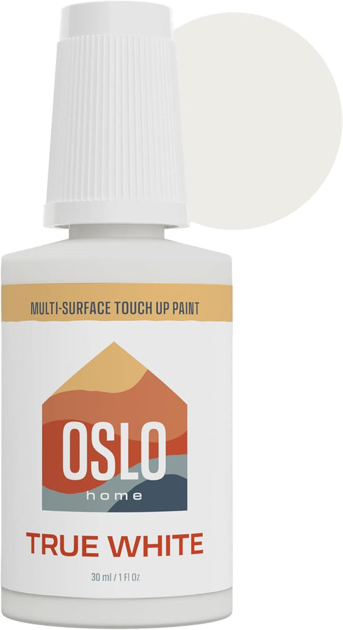 Touch Up Paint, True White, 1oz Satin with Brush in Bottle, Quick Drying for Home Repairs, Kitchen Cabinets