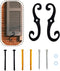 SMUVSMU 2 Pcs Shutter Fasteners,6.5" Shutter Dogs for Exterior Shutters,Black S Shaped Shutter