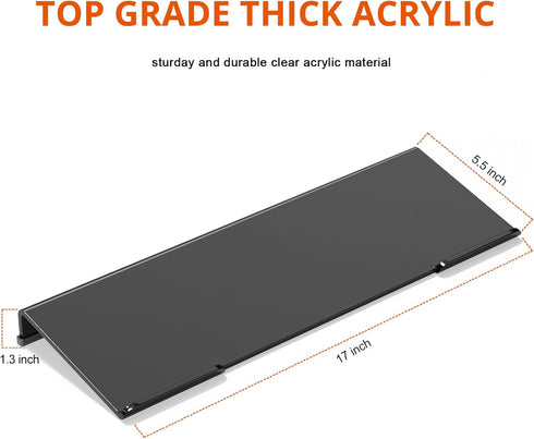 Richboom Computer Keyboard Stand Riser for Ergonomic Typing, Acrylic Tray Holder with Silicone Anti-Slip