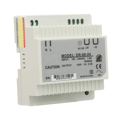 DR-60-24 AC DC Power Source 60W 24V 2.5A DIN Rail Mounted Power Supply for Industrial Control Equipment