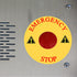 Emergency Stop Warning Sign Equipment, Emergency Stop Label Sticker, 10 Pcs Caution Safety Decals