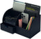 UnionBasic Multifunctional Desk Organizer, Leather Desktop Pen Holder for Business Cards, Pens, Mobile Phones, Black