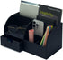 UnionBasic Multifunctional Desk Organizer, Leather Desktop Pen Holder for Business Cards, Pens, Mobile Phones, Black