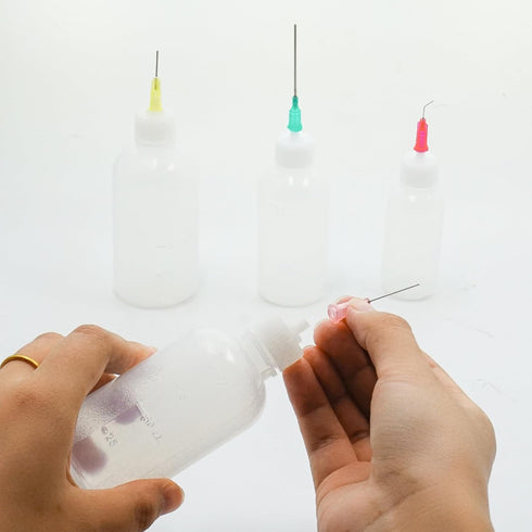 100ml Precision Tip Applicator Bottle with Blunt Tip Needle and Cap, 18G 20G 25G Needle Tip Squeeze Bottle