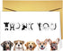 RUALOVE Cute Dog Thank You Card - Appreciation Gift for Friend, Teacher, Boss,