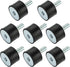 8PCS M8 Rubber Isolator Mounts, Anti Vibration Generator Isolation Mounts for Air Compressors and Diesel Engines