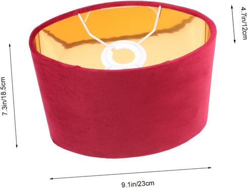 1pc E27 Bulb Oval Lamp Shade Table Lamp Shade Clip On Cloth Lampshade Replacement Light Cover for Table Lamp and Floor