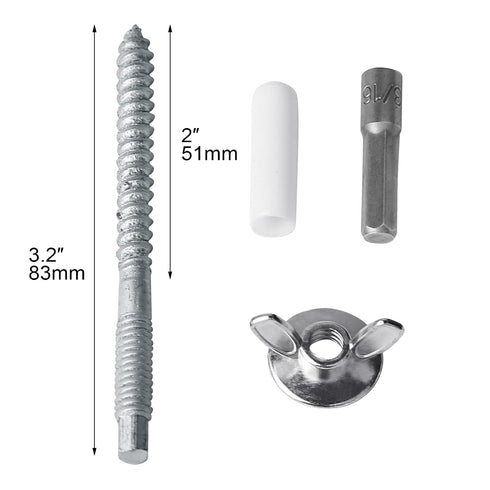 Bueyfolt 25 Packs 1/4"-20 2-1/4" x Hurricane Anchor Kit, Hardware Installation for Fixing Shutter Panels, Storm Panels