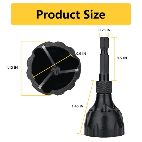 Deburring External Chamfer Tool,with Tungsten Carbide Blade, External Chamfer Drill Bit Deburring Tool Fits 1/8" to 3/4".