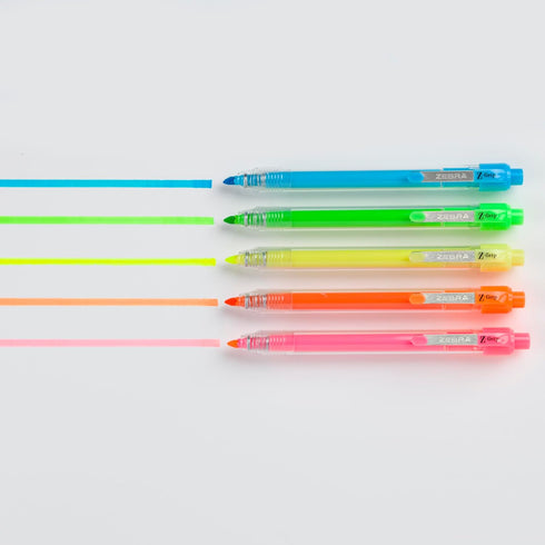 Zebra Pen Z-Grip Retractable Highlighter Marker Set, Chisel Tip, Neon Yellow, 12-Pack