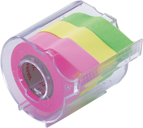 Yamato RK-15CH-B Sticky Notes Memoc Roll Tape with Cutter, 0.6 inches x 32.8 ft