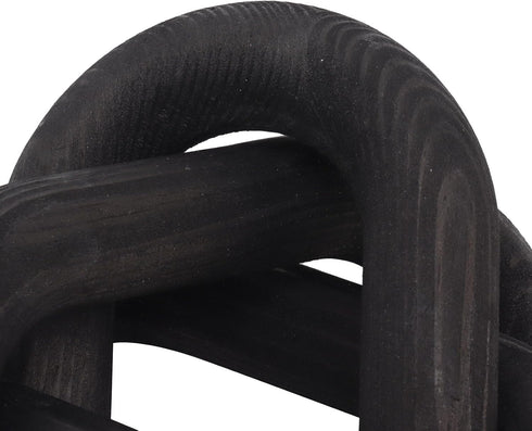 3 Link Wood Knot Decor, Maritown Wood Knot Chain Link Decor Coffee Table Decoration Modern Shelf Wooden Links Knots