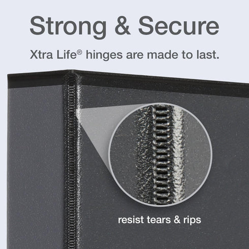 Cardinal 3 Ring Binder, 1.5 Inch Premier Easy Open Binder, ONE-TOUCH Locking Slant-D Rings, Black (10311)