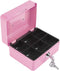 Safe Box with Key Lock, Portable Steel Fireproof Waterproof Cash Security Organizer for Travel Home Office Jewelry