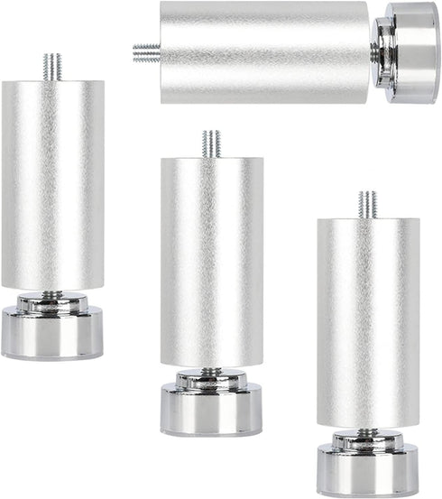 Tophacker Aluminium Reinforced Support Legs, 4 Pieces Furniture Sofa Legs, Cabinet Legs Adjustable