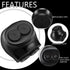 5 Pcs Insulated Multi Cable Connectors - 2 Port Single Entry Splice Electrical Power Connector Black
