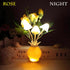 Warmstor 4 Pack Mushroom Night Light, Plum Blossom Rose Flowers Plants Plug-in Mushrooms Colors Changing Nightlight