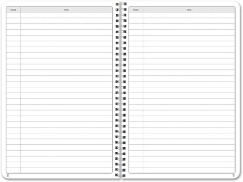 BookFactory Universal Note Taking System, 120 Pages, 6" x 9" Wire-O NoteTaking Notebook