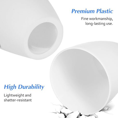 40Mm Garneck Plastic Lamp Shade Replacement Center Hole White Desk Lamp Cover Decorative Lampshade for Nightstand