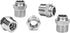 Push to Connect Fitting - 304 Stainless Steel Male Straight 1/2" Tube OD x 1/2" NPT Thread Pneumatic Fitting (Pack of 5)