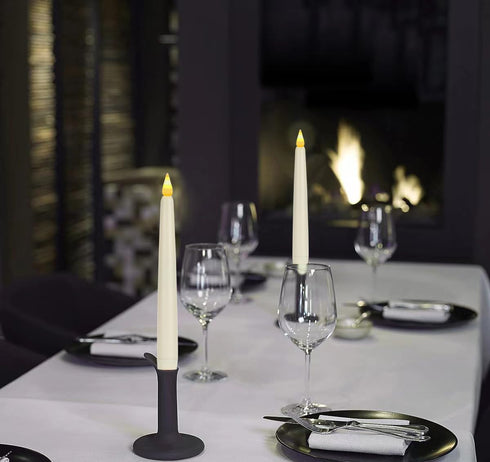 3D 9.60.8 Inches 3) Flameless Taper Candles with Remote Control and Timer, Battery Operated LED Candlesticks