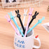 Yansanido 12 Pcs Fluent Writing Pen - 0.5 mm Black Ink Rabbit Ear Shape Rolling Ball Gel Ink Pen