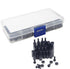 240PCS M2.5 Nylon Hex Spacer Standoffs Screws Nuts Assortment Kit, Male-Female (Black)