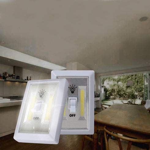 Closet RV(6 Pack) LINLUX Battery Operated Switch LED Lights, Portable Tap Light, Push Light, COB LED Cordless Night