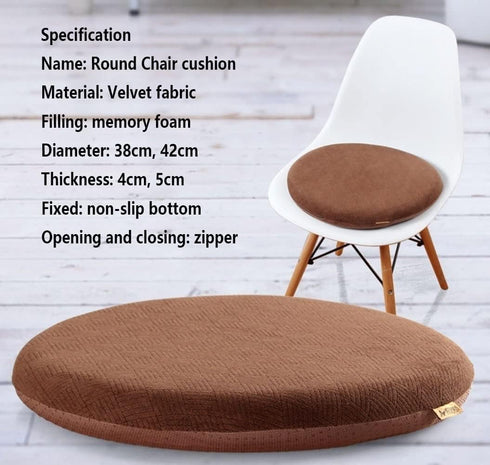 HCZKIUJ Set 1/4 Packs 38 38cm(Set 1)) of Round Chair Cushion Soft Thicken Seat Cushion/Chair Pad Pillow Memory Foam