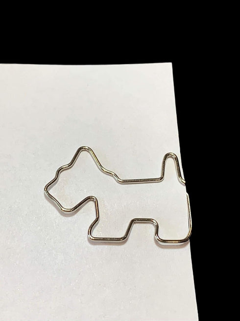 Butler in the Home 100 Count Scottish Terrier/Schnauzer Paper Clips, Office Gift in Round Tin with Lid