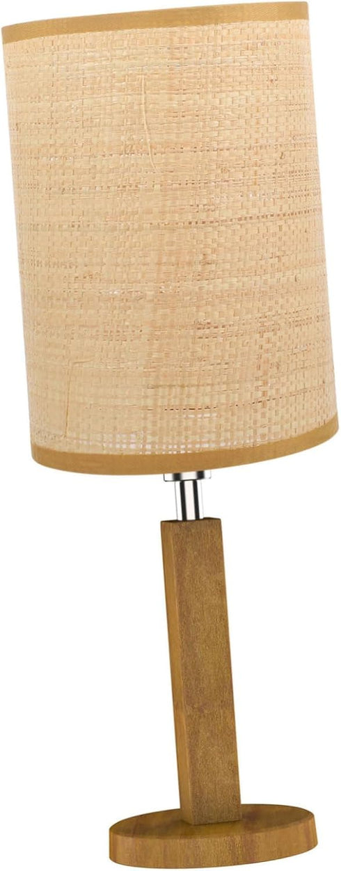 SEWACC Modern Woven Rattan Lampshade for Table and Floor Lamps Durable Metal Frame with Rustic Minimalist Design Eye