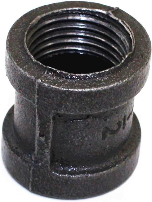 LONG TAO 10PCS 1/2" Black Cast Pipe Fitting Coupling for Industrial Piping Plumbing Supplies