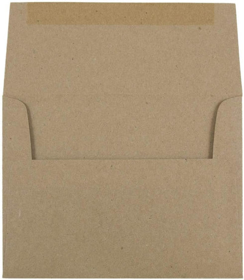 JAM PAPER A2 Premium Invitation Envelopes, 4 3/8 x 5 3/4, Brown Kraft Paper Bag, 100/Pack