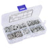 700pcs Galvanized Serrated Tooth Lock Washer Flat Washer Set for Electrical Connections, M3/M4/M5/M6/M8