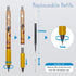 Gel Pens 0.5mm Fine Point Black Ink Retractable Cute Pens for Smooth Writing (12-count) School Office Supplies